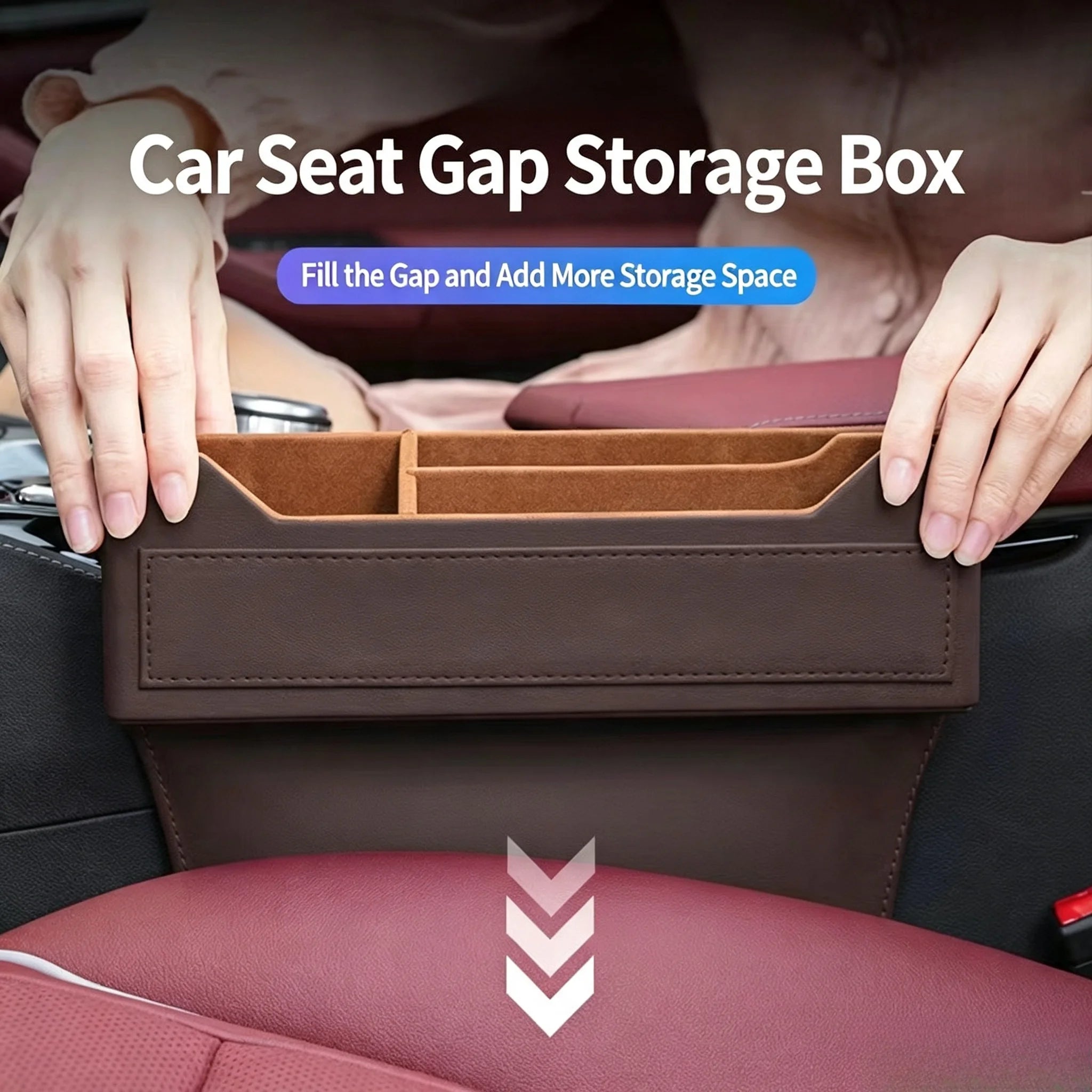 Car Seat Gap Organizer Multifunctional Car Seat Crevice Storage Box Portable Auto Seat Gap Filler Interior Car Accessories