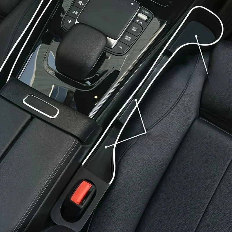 2pcs Car Seat Gap Filler Organizer- Upgrade Car Side Seat Gap Filler with Cup Holder and Phone Holder- Car Seat Gap Organizer