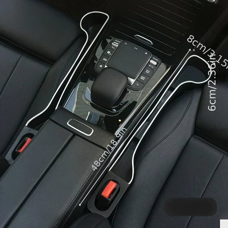 2pcs Car Seat Gap Filler Organizer- Upgrade Car Side Seat Gap Filler with Cup Holder and Phone Holder- Car Seat Gap Organizer